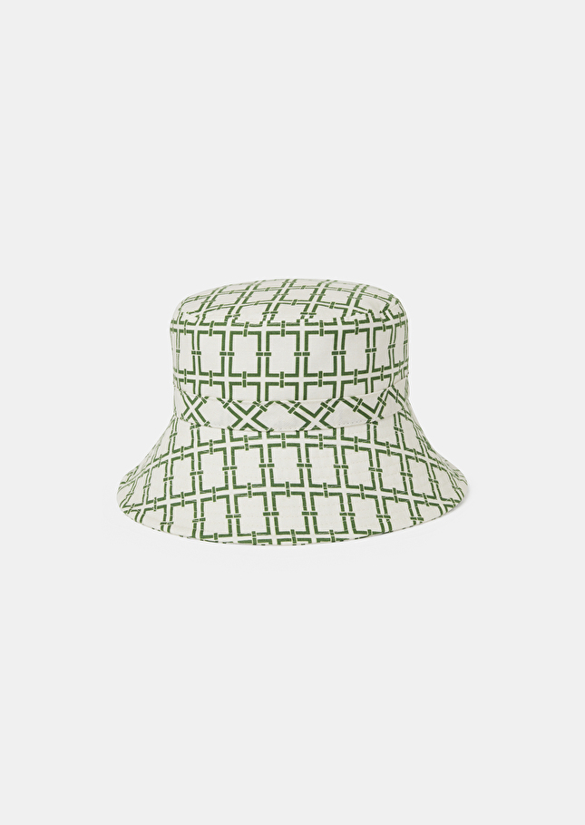 Bob Chloe écru à motif graphique vert Ecru TARA JARMON
