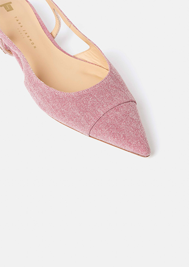 Escarpins Katia roses en denim Blush TARA JARMON
