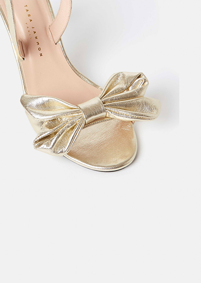 Escarpins Kerry dorés en cuir métallique Champagne TARA JARMON