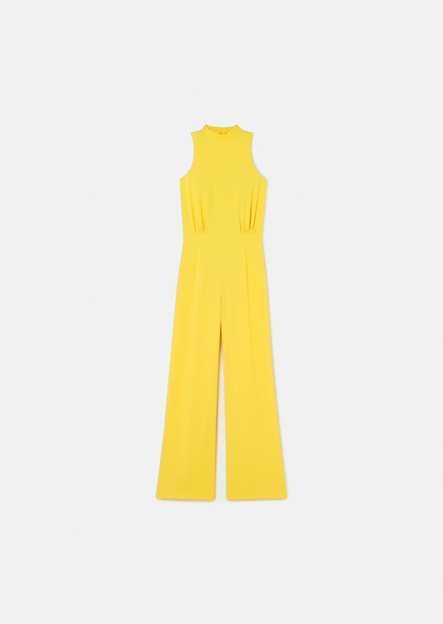 Cecile yellow crepe jumpsuit Yellow TARA JARMON
