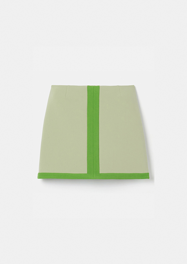 Jupe Julianna verte en toile double Jade TARA JARMON