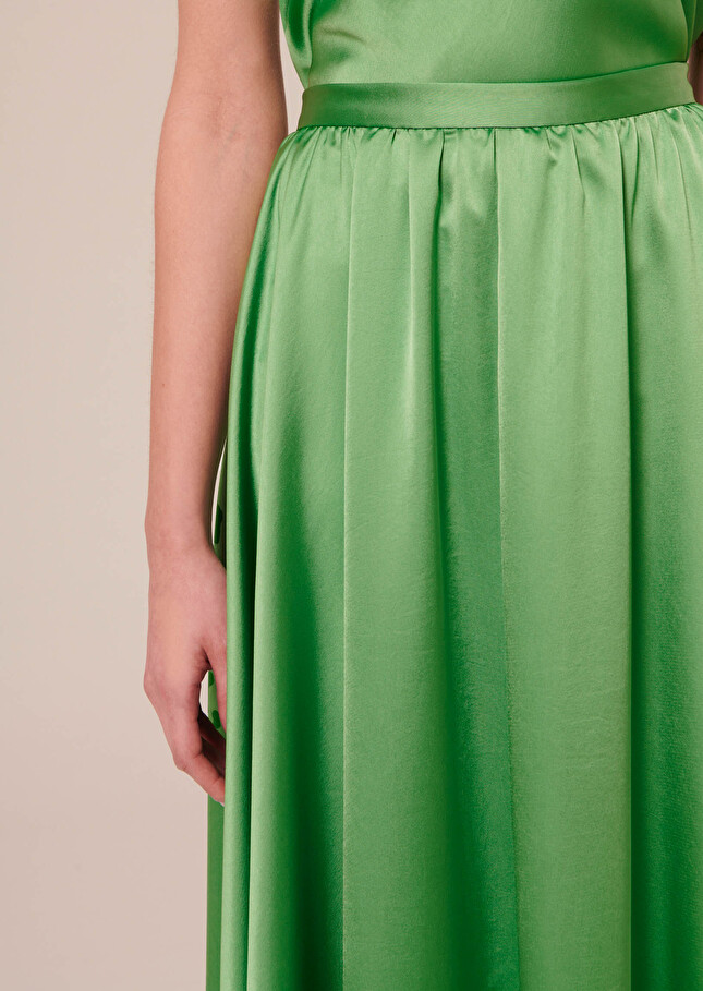 Jupe Joya verte en satin Vert TARA JARMON