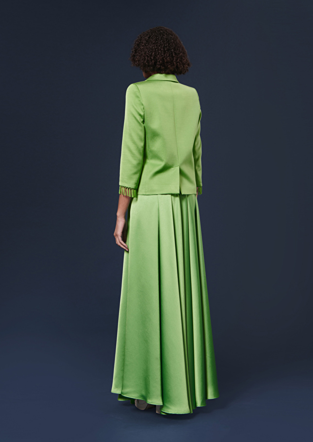 Jupe Joya verte en satin Vert TARA JARMON