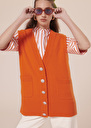 Gilet Ginny orange en laine mérinos et alpaga Orange TARA JARMON