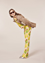 Pantalon Paivan jaune à motif fleurs Jaune TARA JARMON