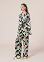 Pantalon Porticcio bleu nuit à motif fleurs Charcoal, Nocturne TARA JARMON