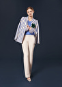 Pantalon Phoenix écru en toile double Corail, Ecru, Vert TARA JARMON