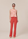 Pantalon Phoenix corail en toile double Corail, Ecru, Vert TARA JARMON