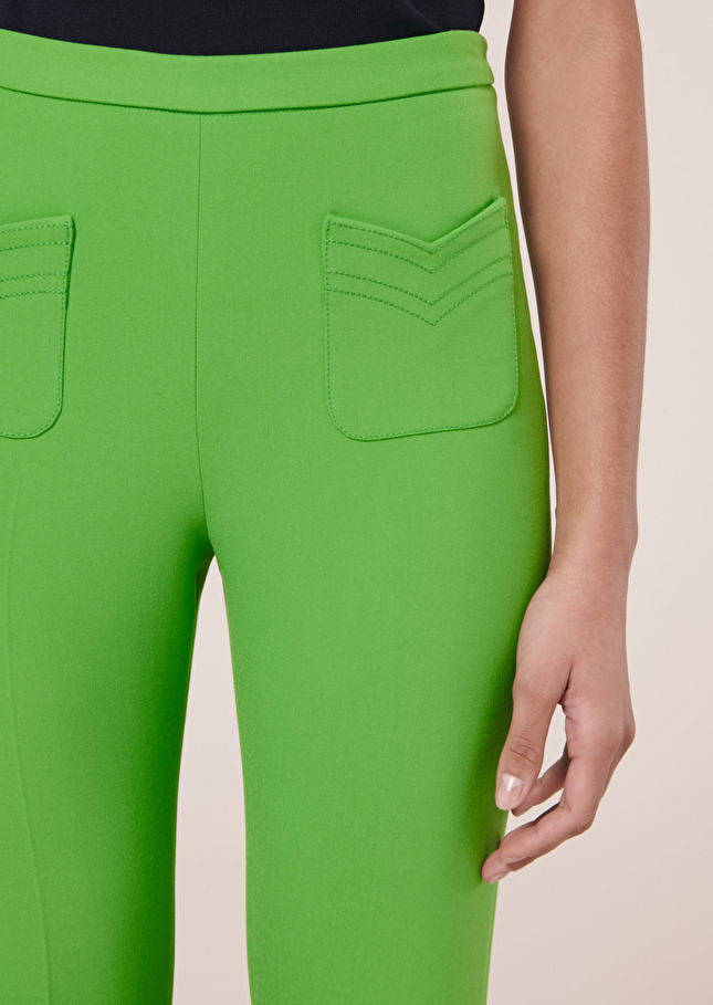 Pantalon Phoenix vert en toile double Vert TARA JARMON