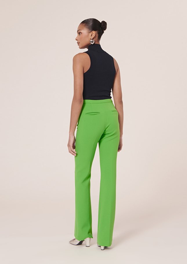Pantalon Phoenix vert en toile double Vert TARA JARMON