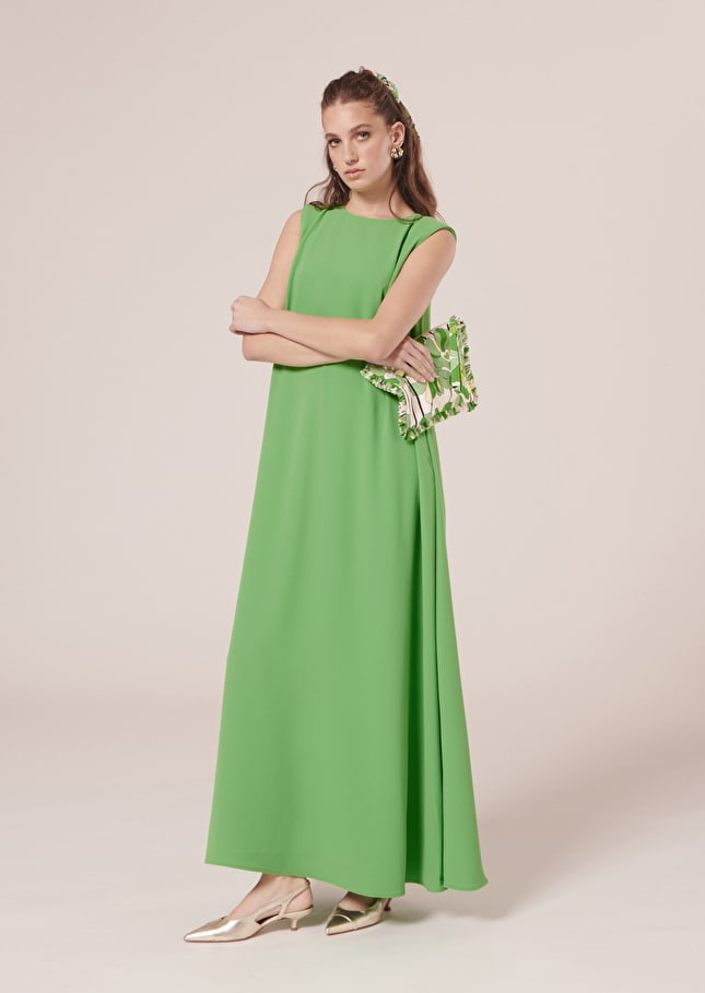 Roxy green crepe dress Green TARA JARMON