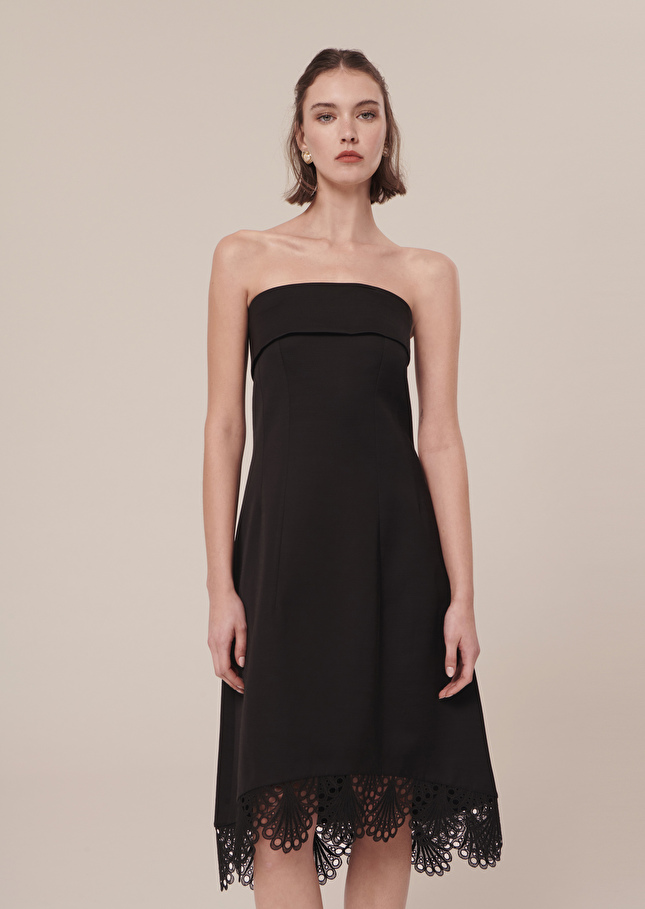 Robe Roy noire satinée Noir TARA JARMON