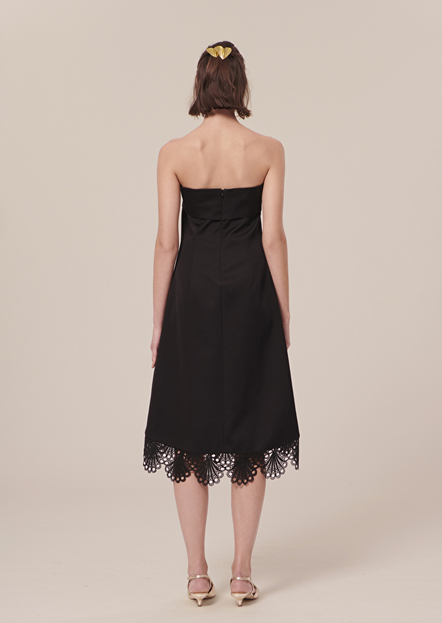 Robe Roy noire satinée Noir TARA JARMON