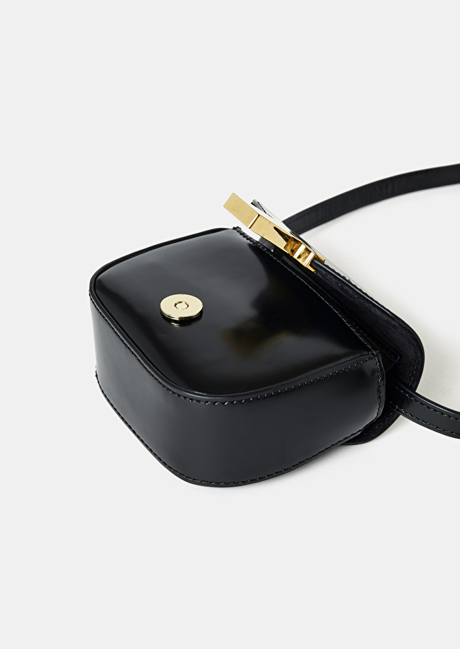 Sac 8 Bis mini noir en cuir Noir TARA JARMON