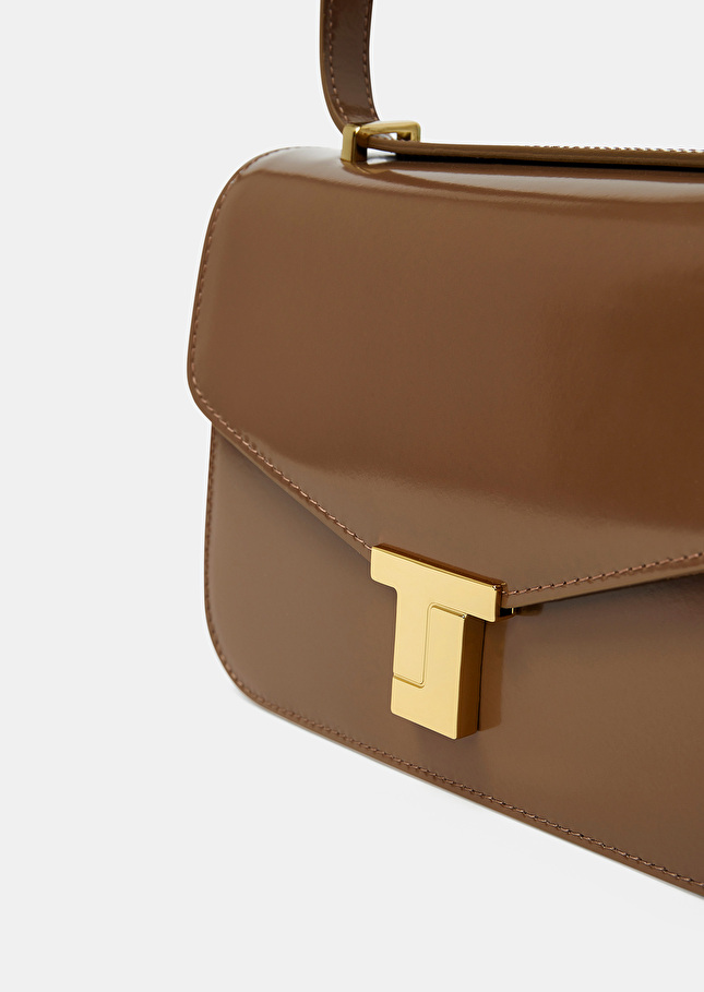 Sac 8 Bis taupe en cuir Taupe TARA JARMON