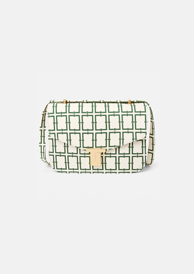 Sac 8 Bis écru motif graphique Ecru TARA JARMON
