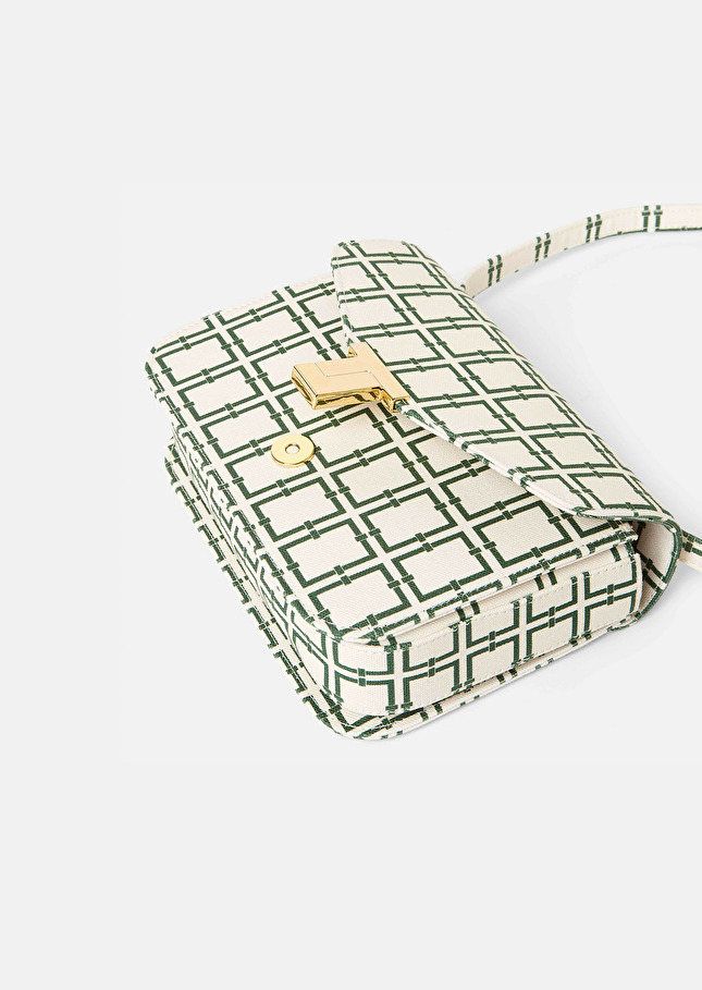 Sac 8 Bis écru motif graphique Ecru TARA JARMON
