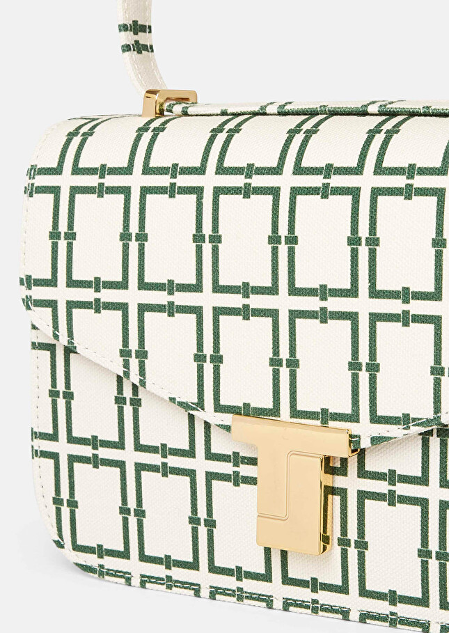 Sac 8 Bis écru motif graphique Ecru TARA JARMON