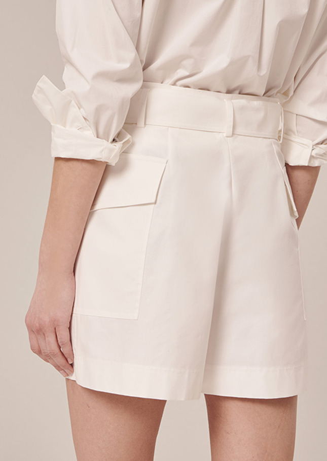Short Sylviane blanc en coton Blanc TARA JARMON