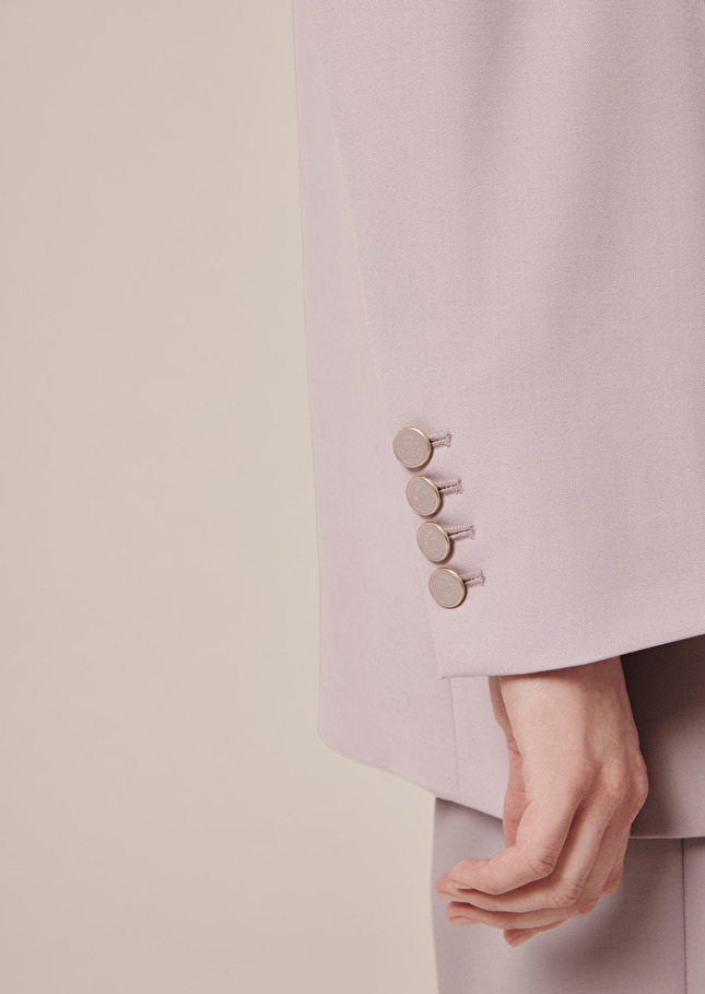 Veste Victoria violette en laine froide Parme TARA JARMON