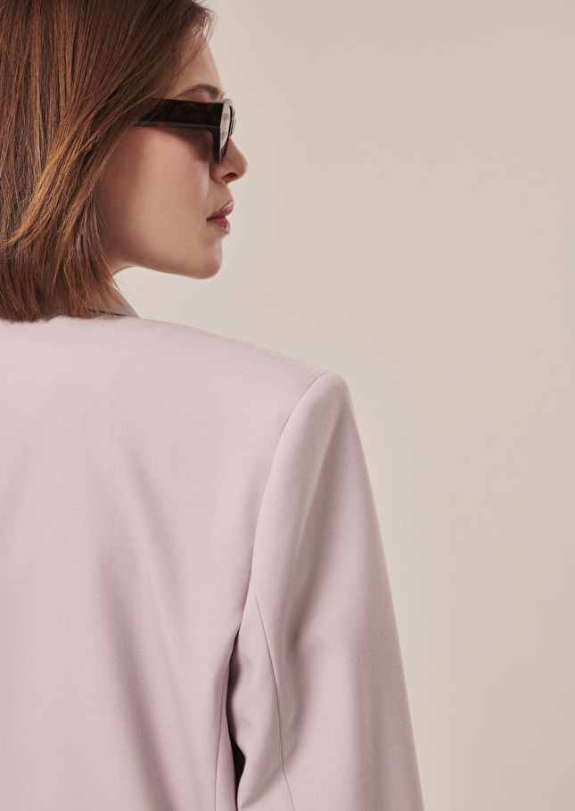 Veste Victoria violette en laine froide Parme TARA JARMON