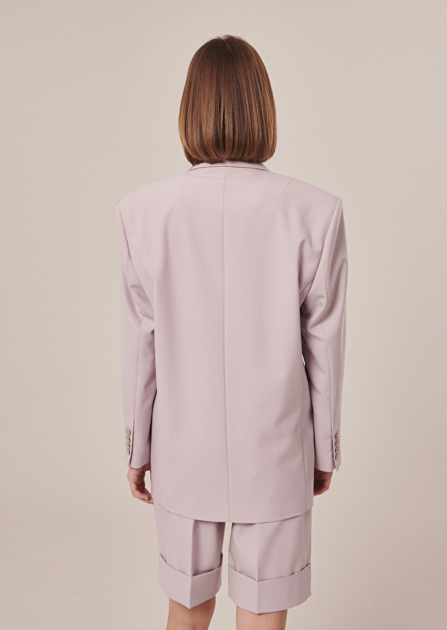 Veste Victoria violette en laine froide Parme TARA JARMON
