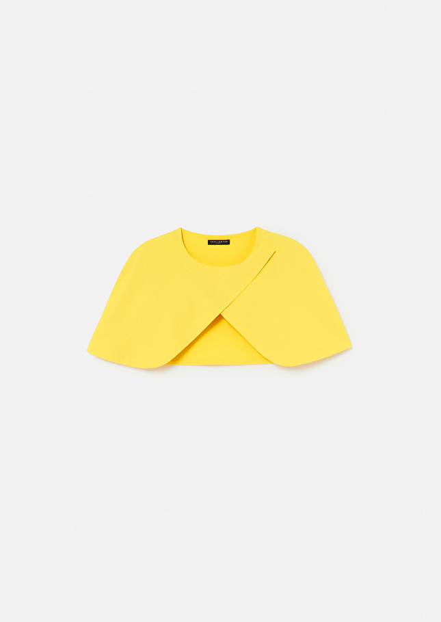 Cape Valentina jaune en crêpe Jaune TARA JARMON