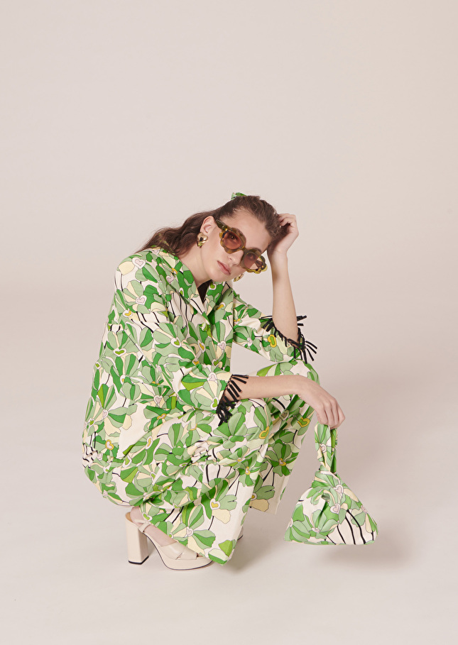 Veste Valensole verte imprimée à fleurs Vert TARA JARMON