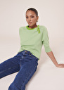 Pull Pastelle vert en laine et coton Jade TARA JARMON