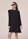 Robe Renato bleu nuit en crêpe Nocturne, Vert TARA JARMON
