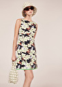 Robe Ritza bleu nuit à motif fleurs Nocturne TARA JARMON