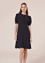 Robe Roucoule bleu nuit en crêpe Nocturne TARA JARMON
