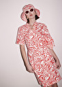 Robe Rosemarine écrue à motif graphique corail en coton Corail TARA JARMON