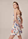 Robe Rebeka bleue imprimée fleuri en coton Bleu TARA JARMON