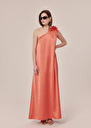 Robe Rekia corail en satin fluide Corail TARA JARMON