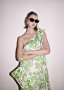 Robe Rekia verte imprimée à fleurs Craie, Vert TARA JARMON