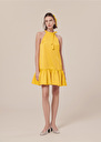 Robe Riviera jaune satinée Jaune, Vert TARA JARMON