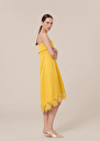 Robe Roy jaune satinée Jaune, Noir TARA JARMON