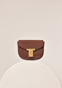 Sac 8 Bis mini taupe en cuir Craie, Noir, Taupe TARA JARMON