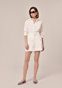 Short Sylviane blanc en coton Beige, Blanc TARA JARMON