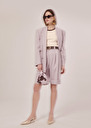 Short Swan violet en laine froide Charcoal, Parme TARA JARMON