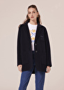 Veste Virgilio bleu nuit en laine double face Nocturne TARA JARMON