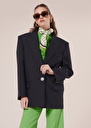 Veste Vancouveur bleu nuit en laine froide Nocturne TARA JARMON