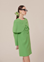 Cape Valentina verte en crêpe Ecru, Jaune, Vert TARA JARMON