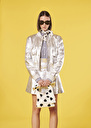Veste Valma en cuir argent Argent TARA JARMON