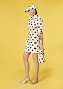 Robe Robin écrue à motif coeur noir Craie TARA JARMON