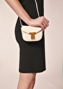 Sac 8 Bis mini écru en cuir Craie, Noir, Taupe TARA JARMON