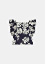 Top Tacha bleu nuit imprimé fleurs en popeline Nocturne TARA JARMON