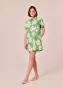 Robe Ritournella vert imprimé fleurs en popeline Vert TARA JARMON