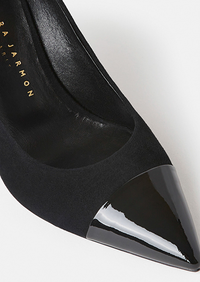 Escarpins Krystine noirs en cuir suéde Noir TARA JARMON